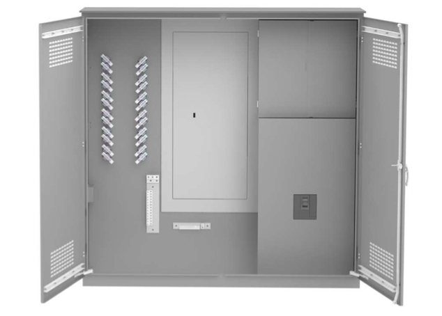 800A Single Phase Campground Power Distribution Center with CT Enclosure on white background.