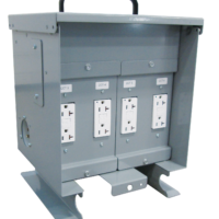 Front of temporary power box.