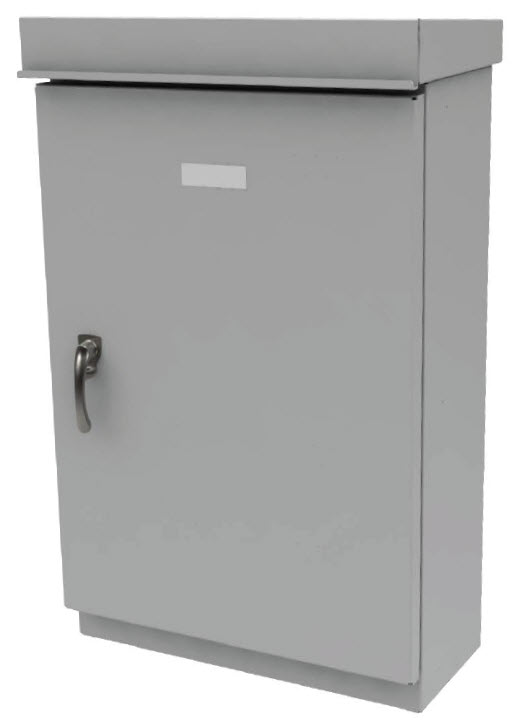 Rendering of a 100A/175A Aluminum Lighting Control Kiosk.