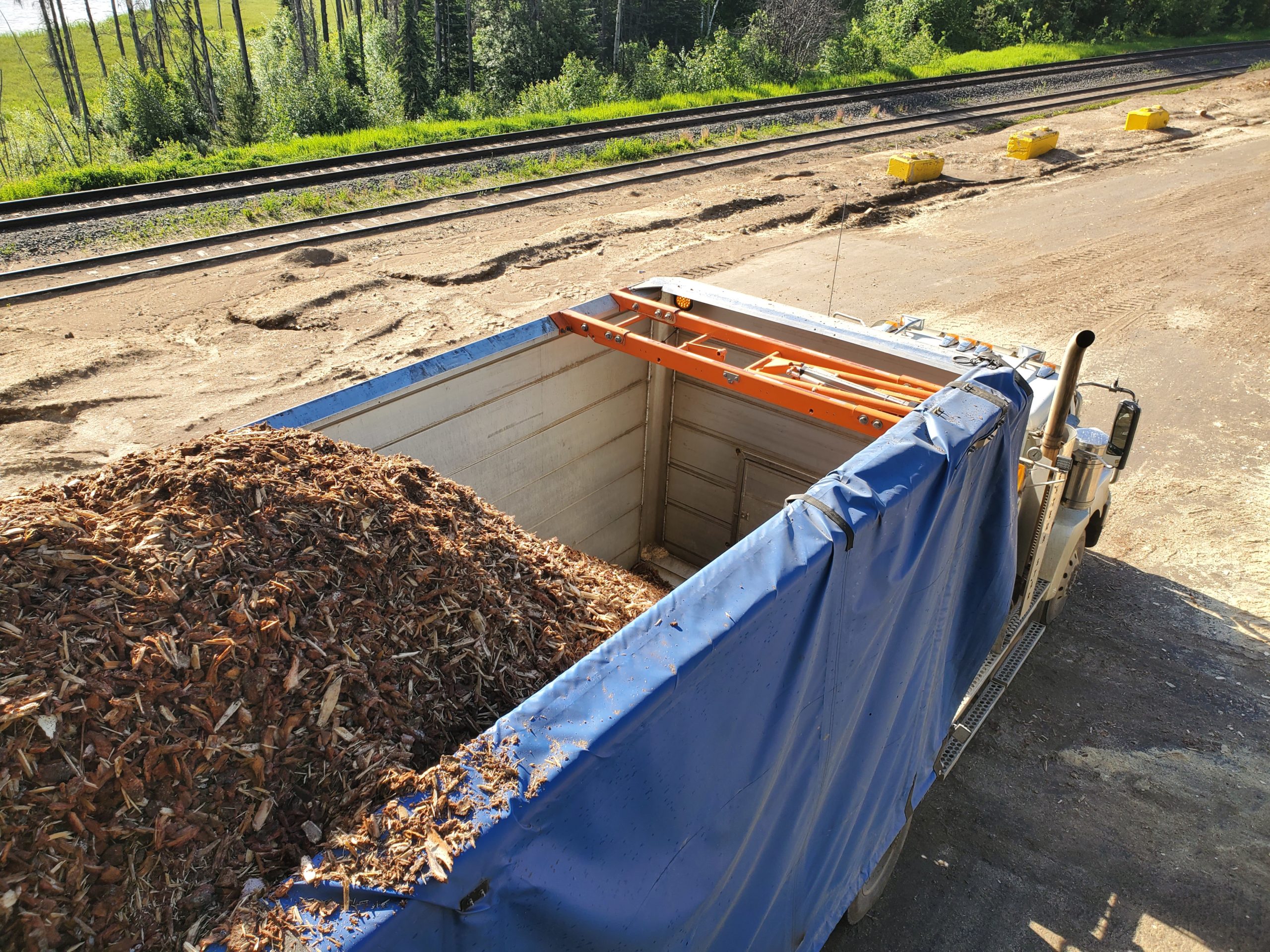Valid Manufacturing Auto Tarp for wood chip trailer