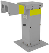Rendering of a Reflective Heavy Duty Parking Lot Pedestal with While-In-Use Cover.