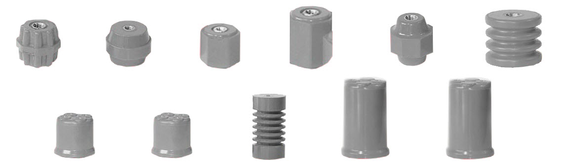 Insulators for commercial enclosures and splitters.