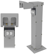Rendering of an IPLC Parking Lot Pedestals with While-In-Use Cover.