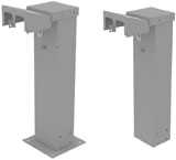 Rendering of a Parking Lot Pedestals with Feed Through Lugs & While-In-Use Cover.