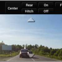 Example of a rear camera view shown on Valid's touchscreen vehicle console.