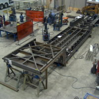 Overhead view of early production of the Solaris frame.