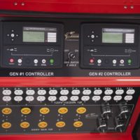 Control panel on Custom TwinGen 100 Series power system.
