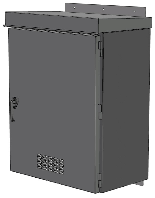 Rendering of a Wall Mount Type 3R Enclosure.